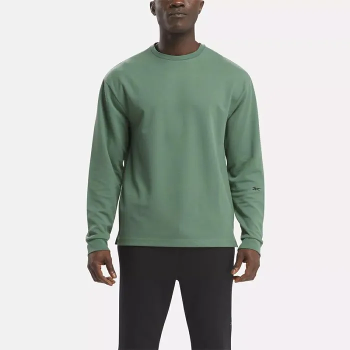 Reebok Active Collective Long Sleeve TShirt Trekgreen Men Tops and TShirts