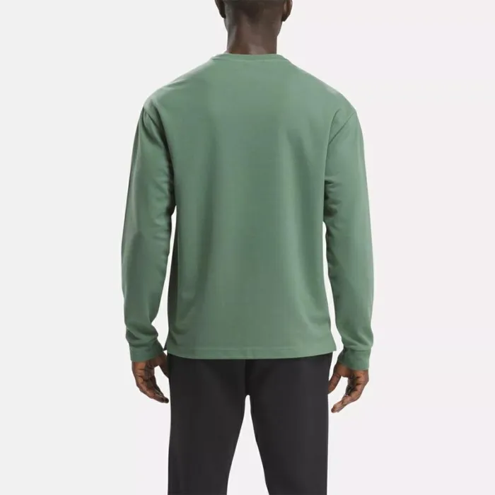 Reebok Active Collective Long Sleeve TShirt Trekgreen Men Tops and TShirts