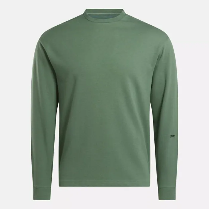Reebok Active Collective Long Sleeve TShirt Trekgreen Men Tops and TShirts