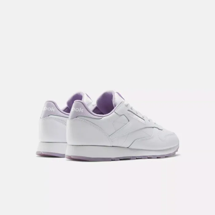 Reebok Classic Leather Ice Shoes Whitewhitepurpleoasis Women Classics