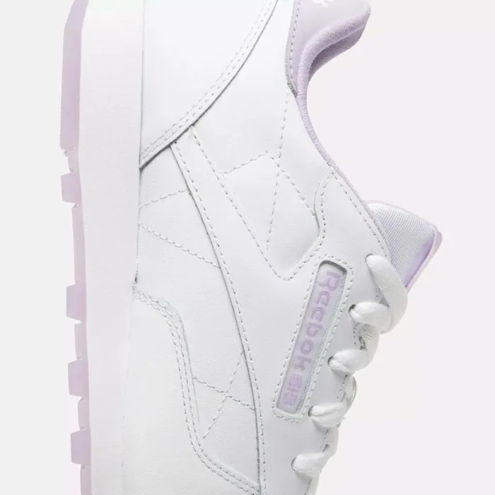 Reebok Classic Leather Ice Shoes Whitewhitepurpleoasis Women Classics
