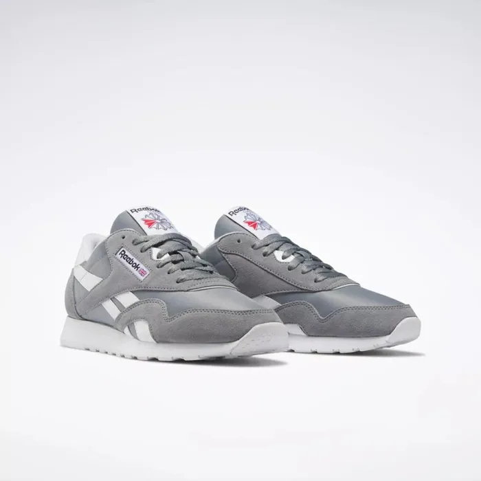 Reebok Classic Nylon Shoes Puregrey5ftwrwhiteftwrwhite Men Classics