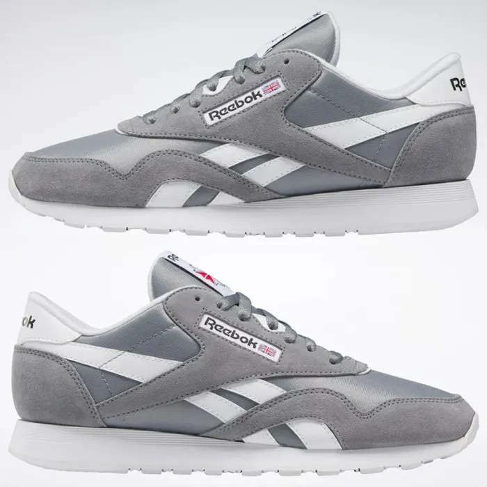 Reebok Classic Nylon Shoes Puregrey5ftwrwhiteftwrwhite Men Classics
