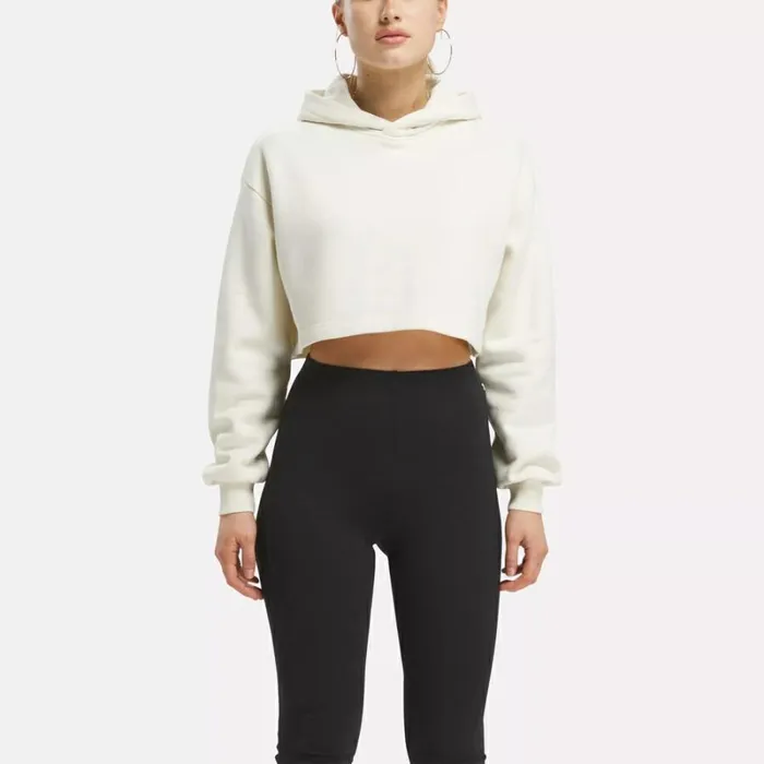 Reebok Classics Natural Dye Cropped Hoodie Nondyed Women Hoodies and Sweatshirts