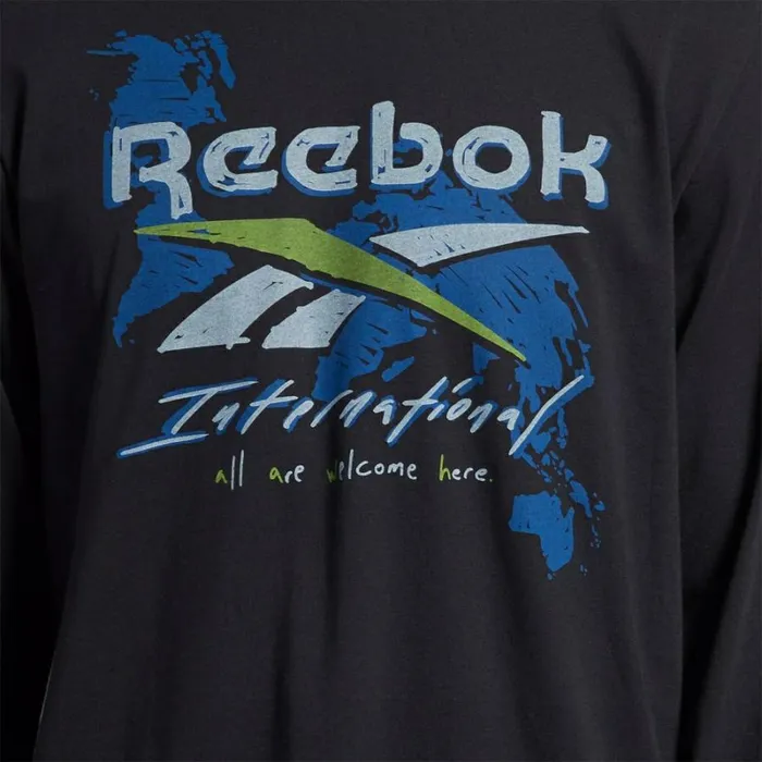 Reebok Graphic Series PreSeason Long Sleeve TShirt Black WomenMen Tops and TShirts