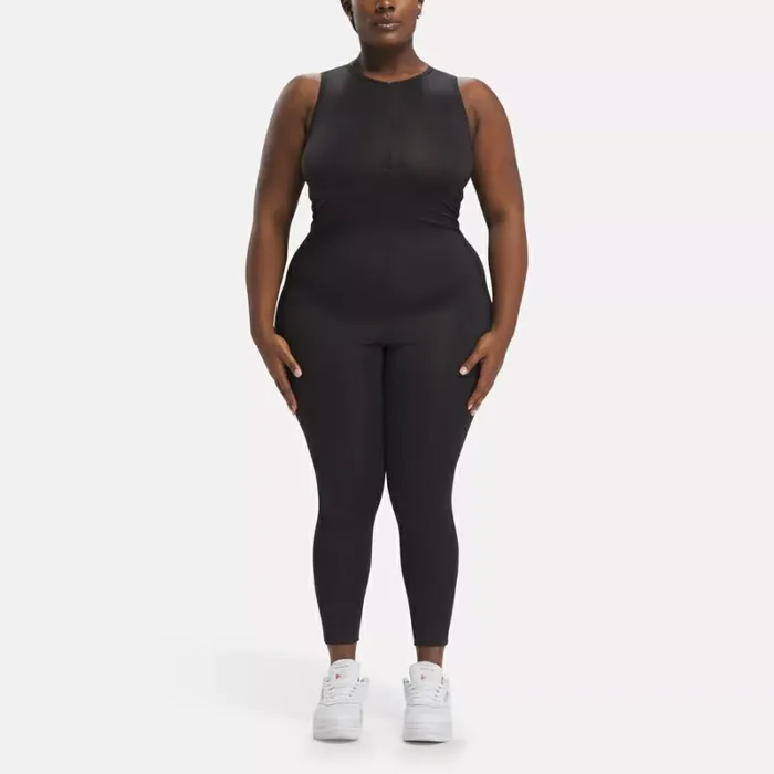 Reebok Lux Bold Bodysuit Plus Size Black Women Pants and Sweatpants