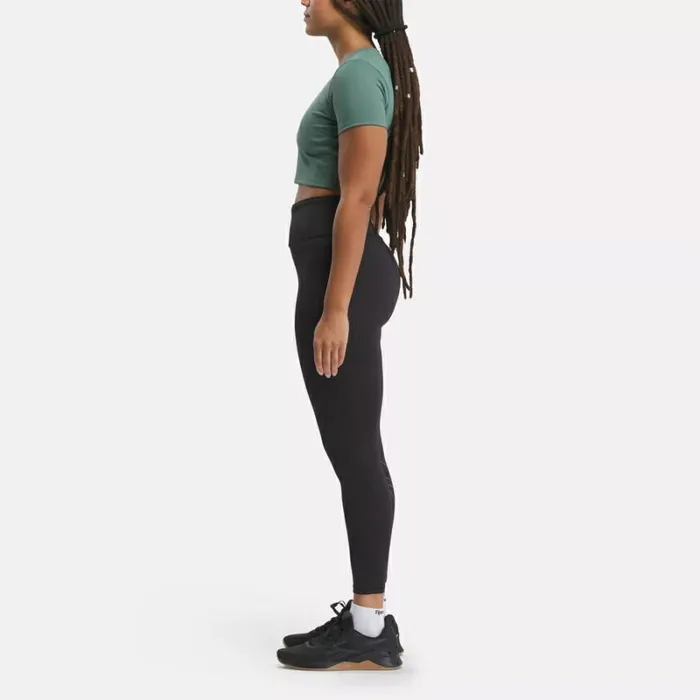 Reebok Lux Bold Cropped Tee Trekgreen Women Tops and TShirts