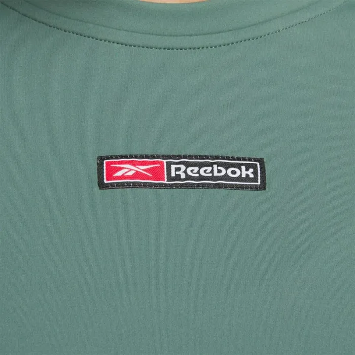 Reebok Lux Bold Cropped Tee Trekgreen Women Tops and TShirts