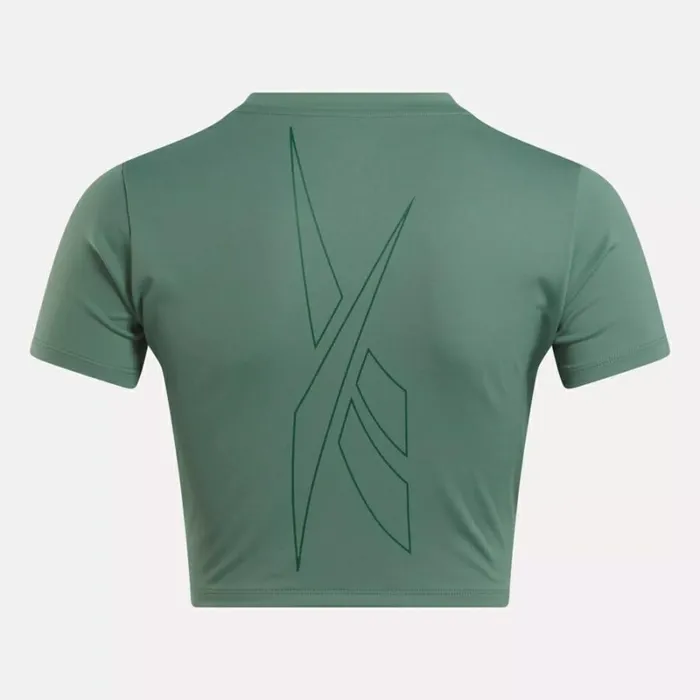 Reebok Lux Bold Cropped Tee Trekgreen Women Tops and TShirts