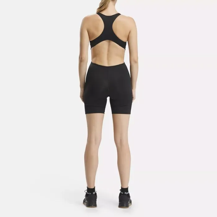 Reebok Lux Bold Short Bodysuit Black Women Pants and Sweatpants