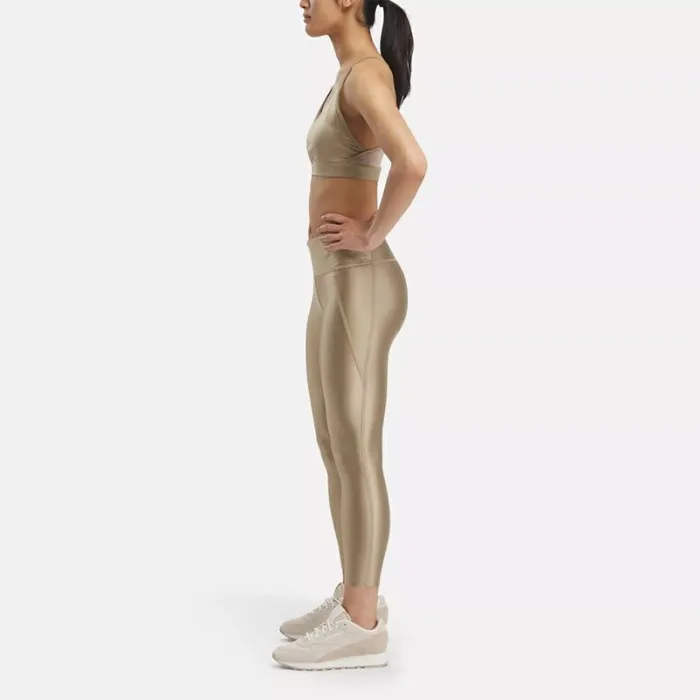 Reebok Lux Shine HighRise Leggings Boulderbeige Women Pants and Sweatpants