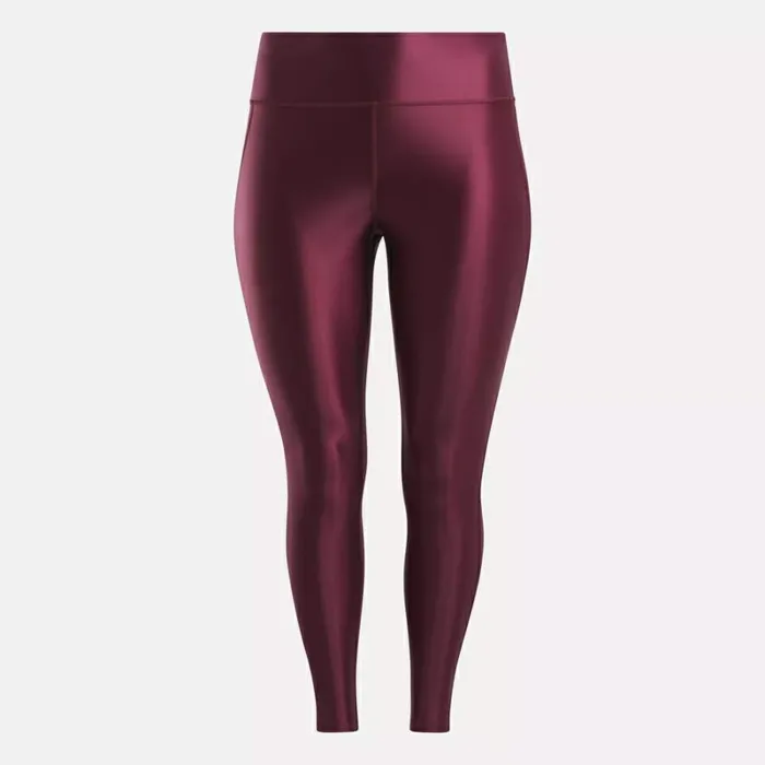 Reebok Lux Shine HighRise Leggings Plus Size Classicmaroon Women Leggings and Tights