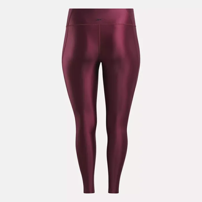 Reebok Lux Shine HighRise Leggings Plus Size Classicmaroon Women Leggings and Tights