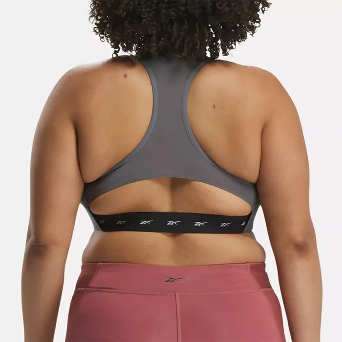 Reebok Lux Vector Racer Sports Bra Plus Size Coldgrey6 Women Sports Bras