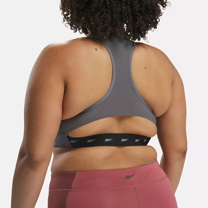 Reebok Lux Vector Racer Sports Bra Plus Size Coldgrey6 Women Sports Bras