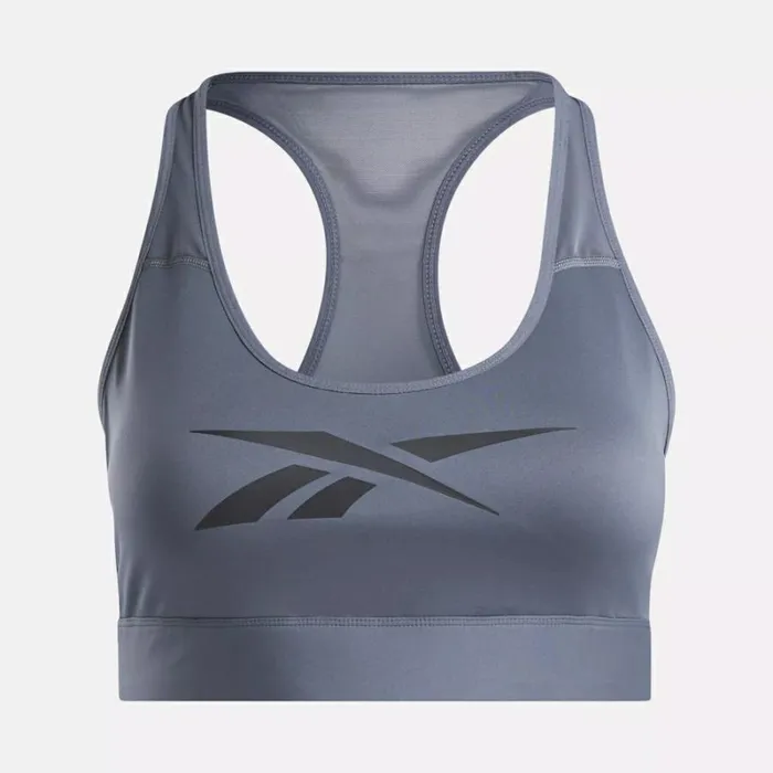 Reebok Lux Vector Racer Sports Bra Plus Size Coldgrey6 Women Sports Bras