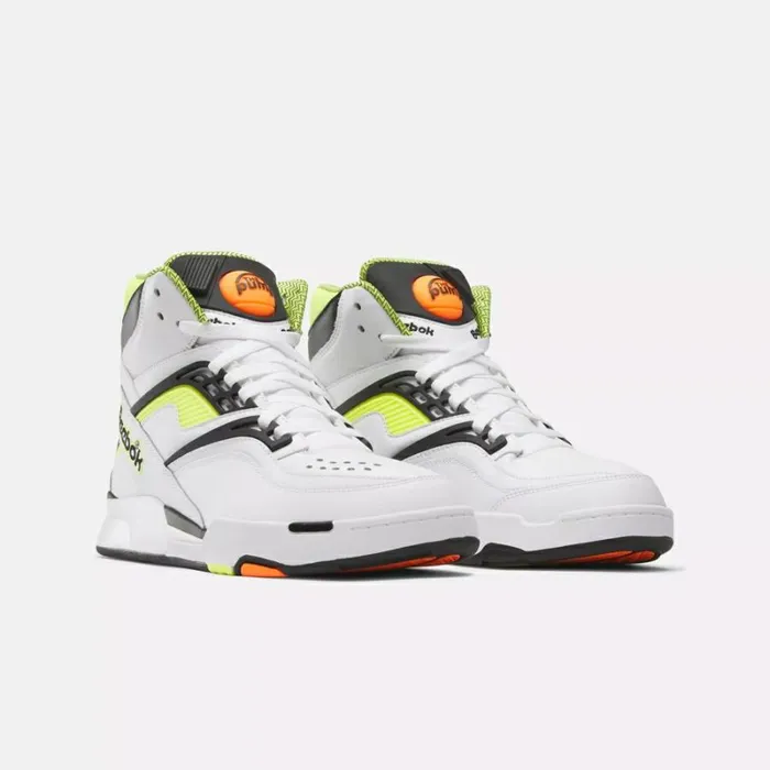 Reebok Pump TZ Men039s Shoes Whitecoreblacksolaracidyellow Men Basketball