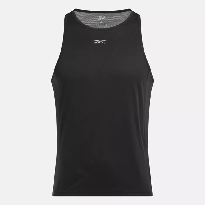 Reebok RBKDRY Running Singlet Black Men Tops and TShirts