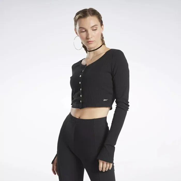 Reebok Reebok Classics LongSleeve Shirt Black Women Tops and TShirts