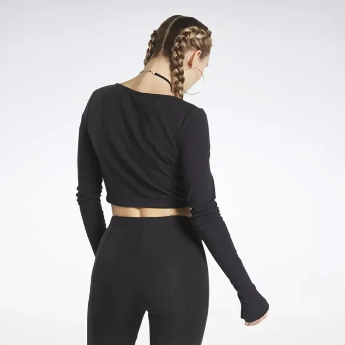 Reebok Reebok Classics LongSleeve Shirt Black Women Tops and TShirts