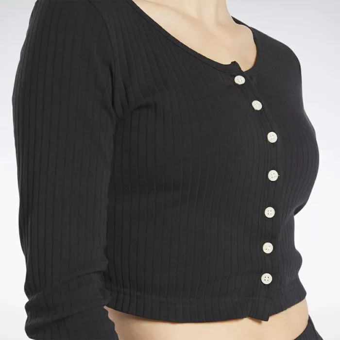 Reebok Reebok Classics LongSleeve Shirt Black Women Tops and TShirts