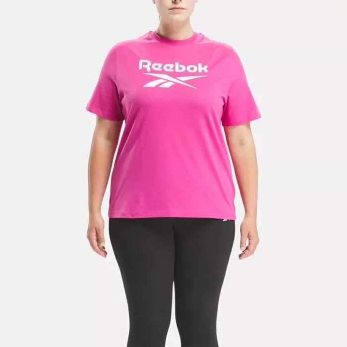 Reebok Reebok Identity Big Logo TShirt Plus Size Semiproudpink Women Tops and TShirts