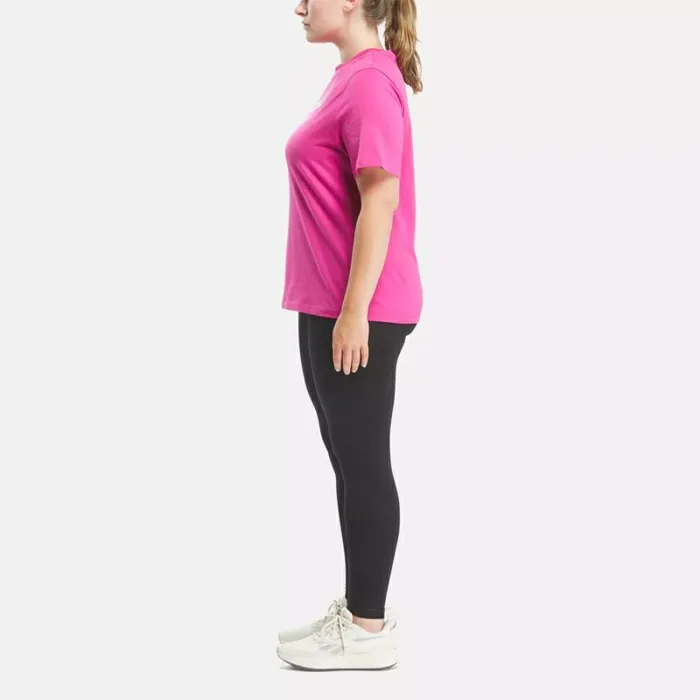 Reebok Reebok Identity Big Logo TShirt Plus Size Semiproudpink Women Tops and TShirts
