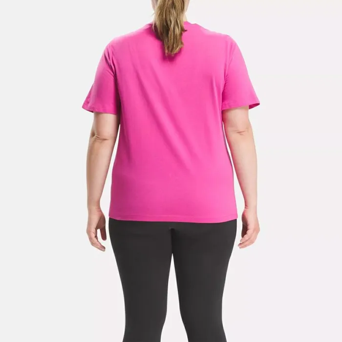 Reebok Reebok Identity Big Logo TShirt Plus Size Semiproudpink Women Tops and TShirts