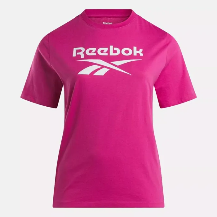 Reebok Reebok Identity Big Logo TShirt Plus Size Semiproudpink Women Tops and TShirts