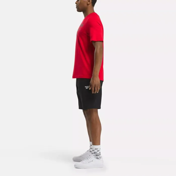 Reebok Reebok Identity Big Stacked Logo TShirt Vectorred Men Tops and TShirts