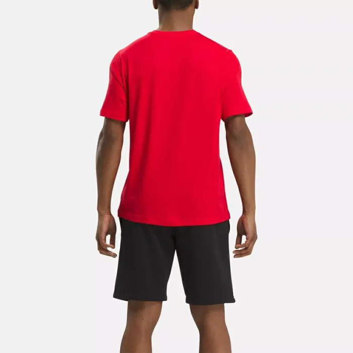 Reebok Reebok Identity Big Stacked Logo TShirt Vectorred Men Tops and TShirts