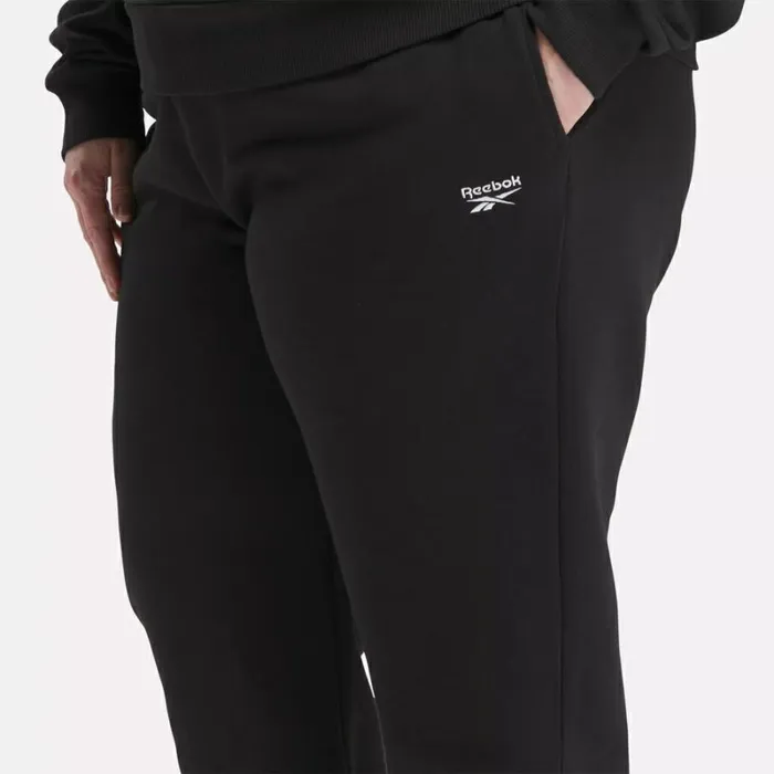Reebok Reebok Identity Small Logo Fleece Joggers Plus Size Black Women Pants and Sweatpants