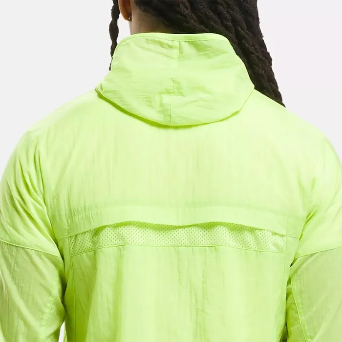 Reebok Running Hooded Jacket Laserlime Men Hoodies and Sweatshirts