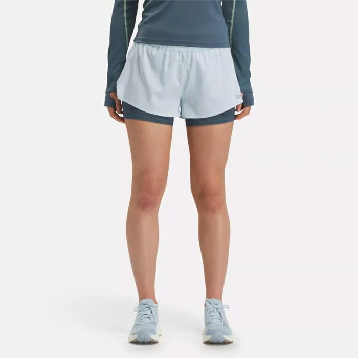 Reebok Running TwoinOne Shorts Feelgoodblue Women Shorts