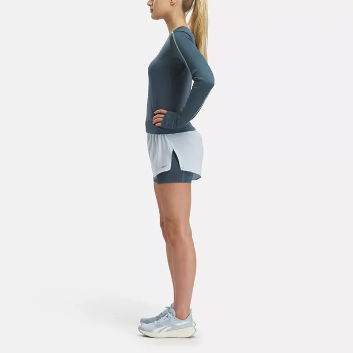 Reebok Running TwoinOne Shorts Feelgoodblue Women Shorts