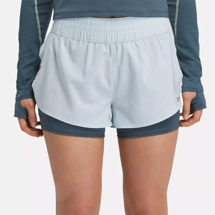 Reebok Running TwoinOne Shorts Feelgoodblue Women Shorts
