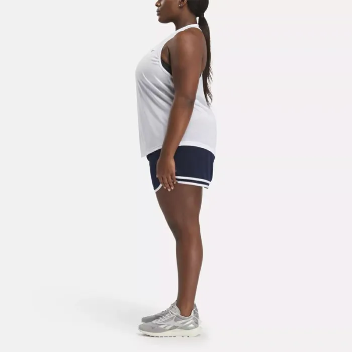 Reebok Workout Ready HighRise Shorts Plus Size Vectornavywhite Women Shorts
