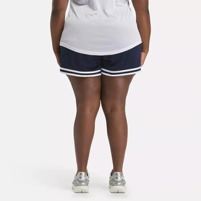 Reebok Workout Ready HighRise Shorts Plus Size Vectornavywhite Women Shorts