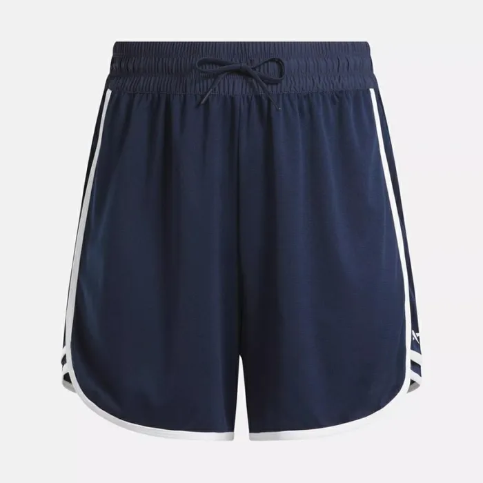 Reebok Workout Ready HighRise Shorts Plus Size Vectornavywhite Women Shorts