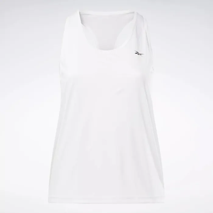 Reebok Workout Ready Mesh Back Tank Top Plus Size White Women Tops and TShirts