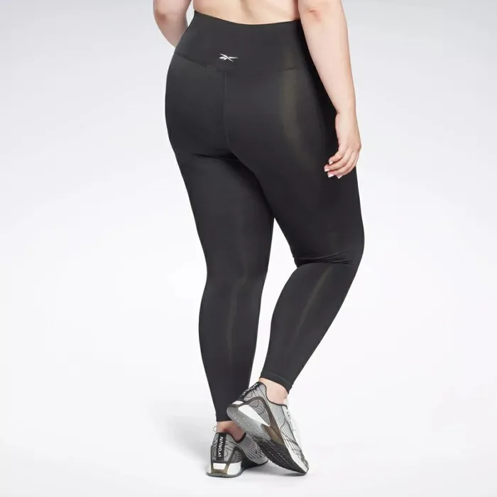 Reebok Workout Ready Pant Program High Rise Leggings Plus Size Nightblack Women Leggings and Tights