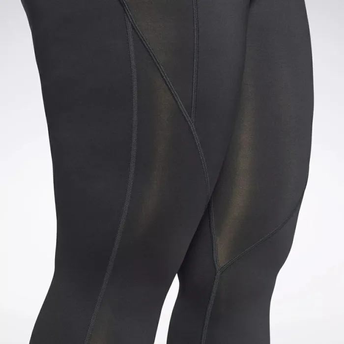 Reebok Workout Ready Pant Program High Rise Leggings Plus Size Nightblack Women Leggings and Tights