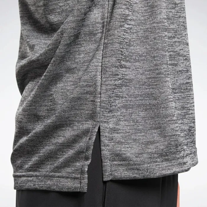 Reebok Workout Ready QuarterZip Top Puregrey3 Men Hoodies and Sweatshirts