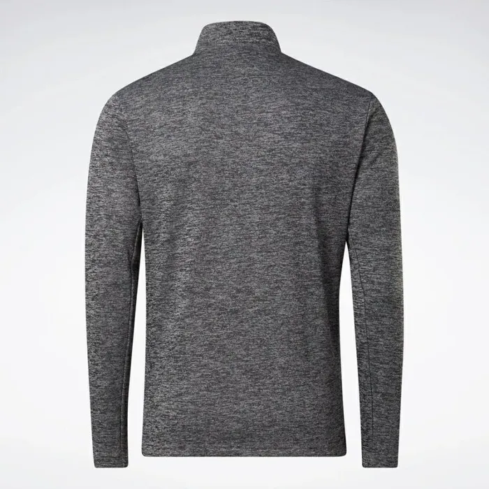 Reebok Workout Ready QuarterZip Top Puregrey3 Men Hoodies and Sweatshirts