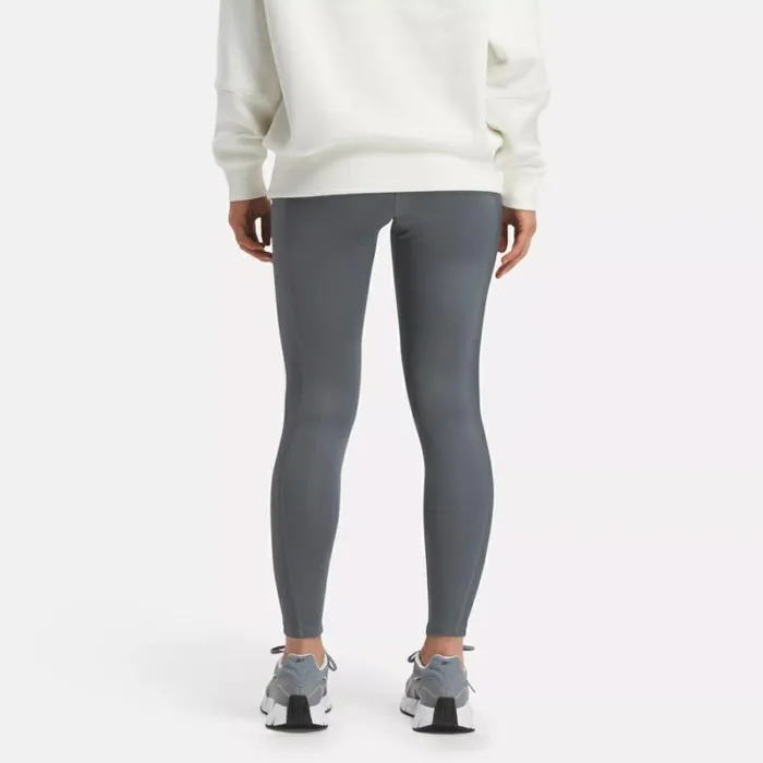 Reebok Yoga High Rise Performance Rib Leggings Coldgrey6 Women Leggings and Tights