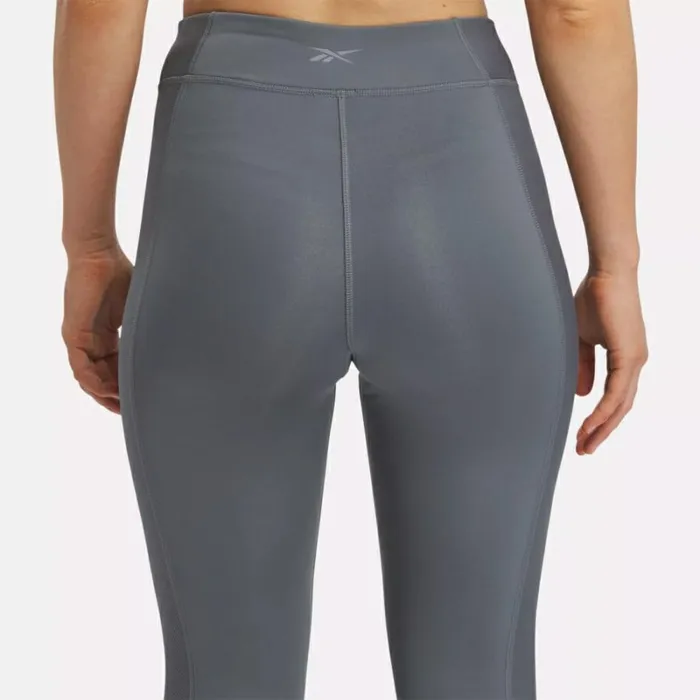 Reebok Yoga High Rise Performance Rib Leggings Coldgrey6 Women Leggings and Tights