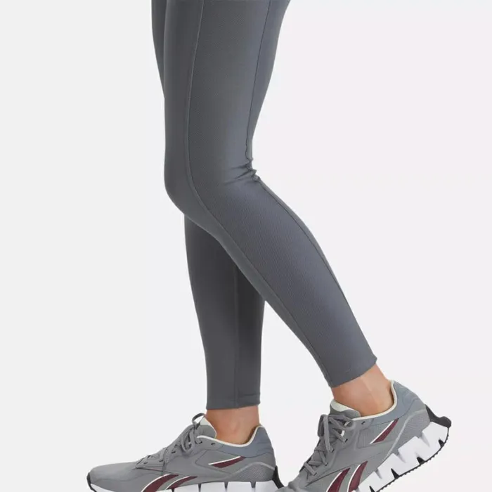 Reebok Yoga High Rise Performance Rib Leggings Coldgrey6 Women Leggings and Tights
