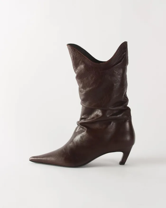 REJINA PYO Boots Slouchy Boot Leather Cappuccino 8211 Shop