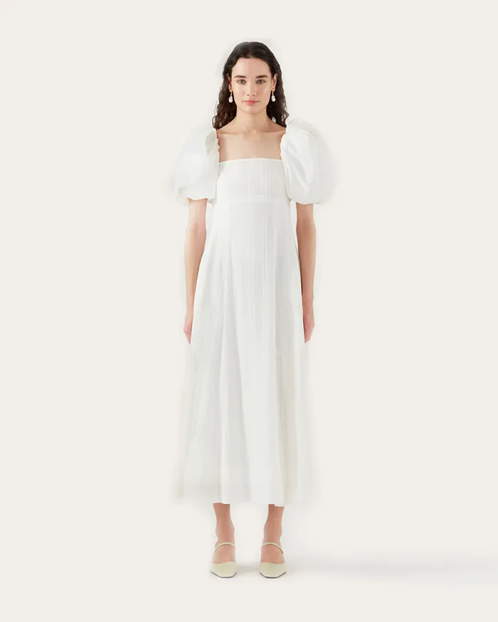 REJINA PYO Dresses Oksana Dress Organic Cotton OffWhite 8211 Shop