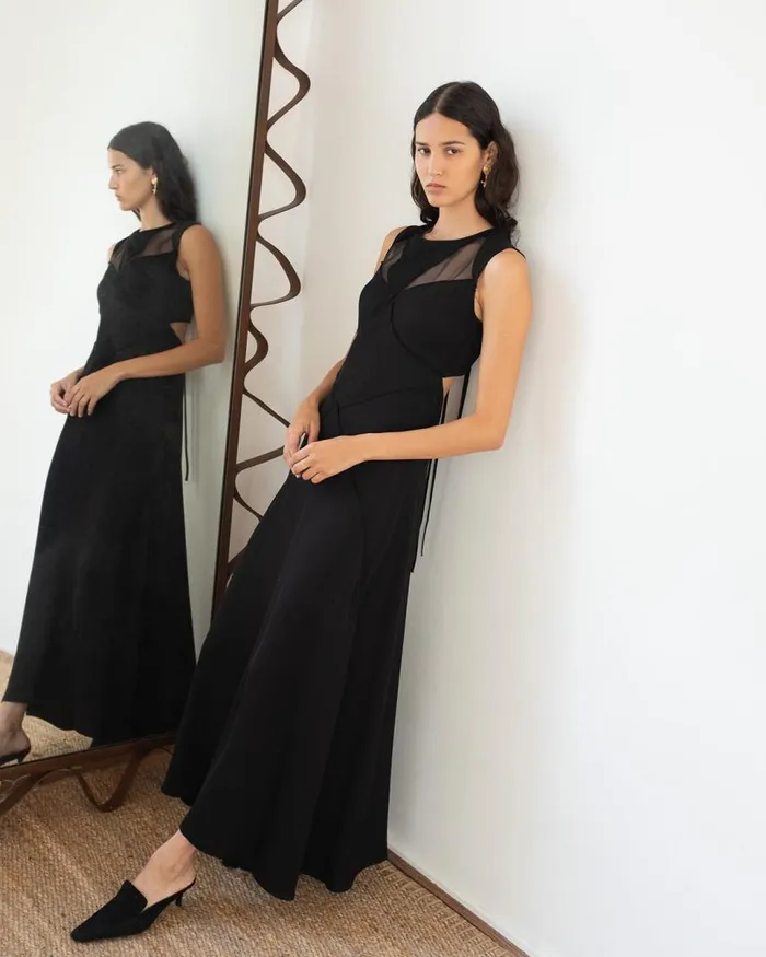 REJINA PYO Dresses Sadie Dress Crepe Twill Viscose Black 8211 Shop